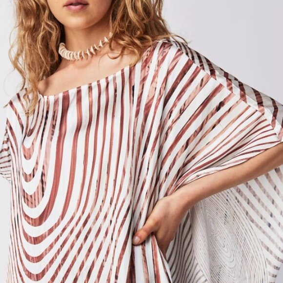 Free People - Willow Swirl Print Kaftan - One Size - Picture 1 of 2